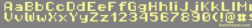 Pixeloperatorhb8 Font – Yellow Fonts on Gray Background