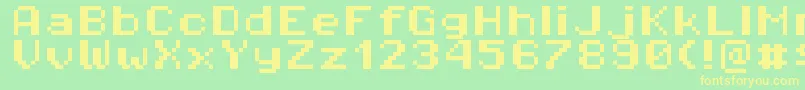 Pixeloperatorhb8 Font – Yellow Fonts on Green Background