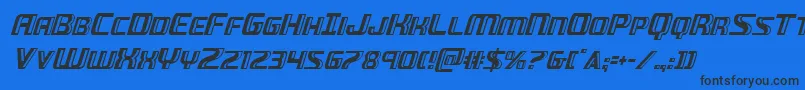 Greaseguncondital Font – Black Fonts on Blue Background