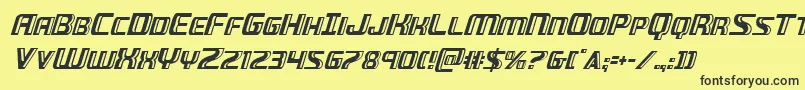 Greaseguncondital Font – Black Fonts on Yellow Background