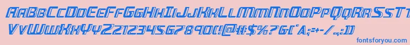 Greaseguncondital Font – Blue Fonts on Pink Background