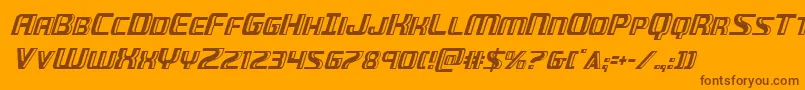 Greaseguncondital Font – Brown Fonts on Orange Background