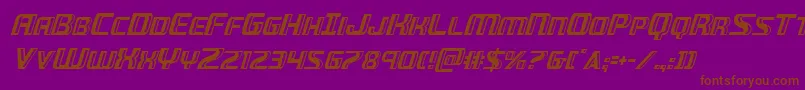 Greaseguncondital Font – Brown Fonts on Purple Background