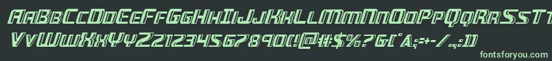 Greaseguncondital Font – Green Fonts on Black Background