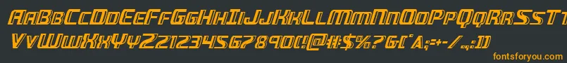 Шрифт Greaseguncondital – оранжевые шрифты на чёрном фоне