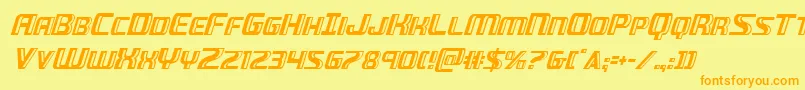 Greaseguncondital Font – Orange Fonts on Yellow Background