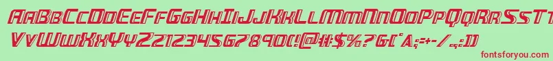 Greaseguncondital Font – Red Fonts on Green Background