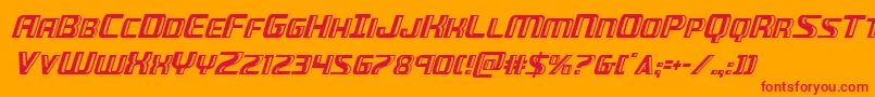 Greaseguncondital Font – Red Fonts on Orange Background