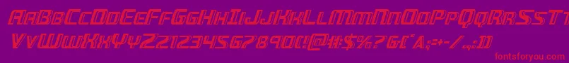 Greaseguncondital Font – Red Fonts on Purple Background