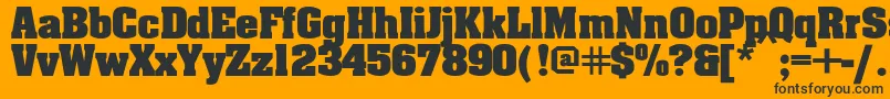 Aardvarkbold Font – Black Fonts on Orange Background