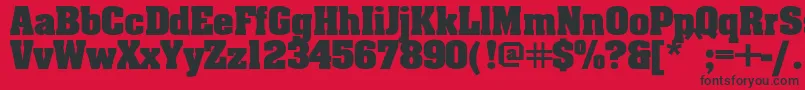 Police Aardvarkbold – polices noires sur fond rouge