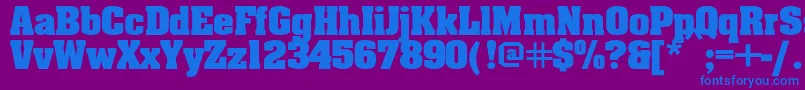 Aardvarkbold Font – Blue Fonts on Purple Background