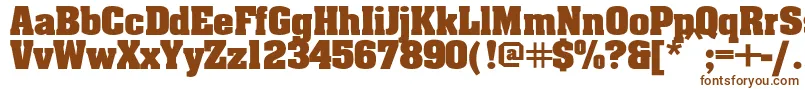Fonte Aardvarkbold – fontes marrons em um fundo branco