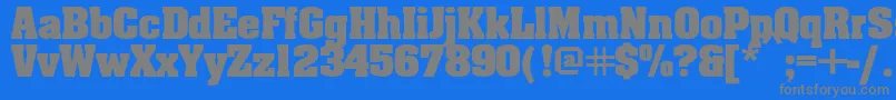fuente Aardvarkbold – Fuentes Grises Sobre Fondo Azul