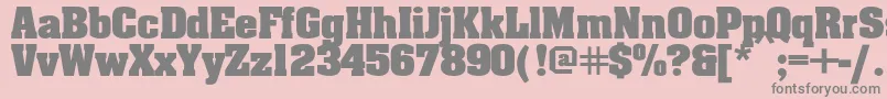 Fonte Aardvarkbold – fontes cinzas em um fundo rosa