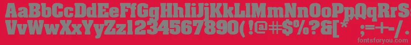 Aardvarkbold-Schriftart – Graue Schriften auf rotem Hintergrund