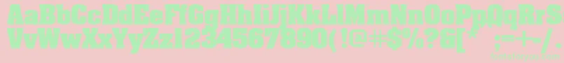 Aardvarkbold Font – Green Fonts on Pink Background