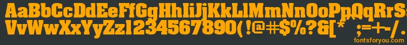 Aardvarkbold Font – Orange Fonts on Black Background