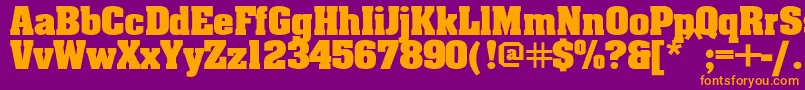 fuente Aardvarkbold – Fuentes Naranjas Sobre Fondo Morado