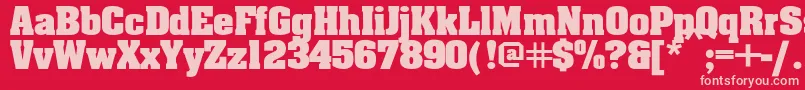 Aardvarkbold Font – Pink Fonts on Red Background