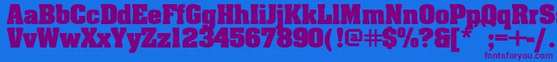 Aardvarkbold Font – Purple Fonts on Blue Background