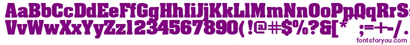 Police Aardvarkbold – polices violettes sur fond blanc