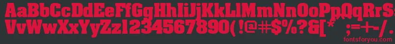 Aardvarkbold Font – Red Fonts on Black Background