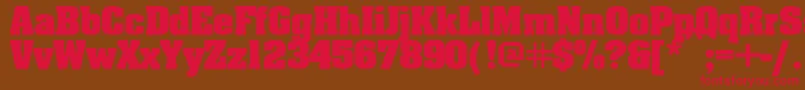 Aardvarkbold Font – Red Fonts on Brown Background