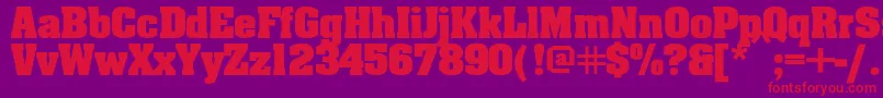 Aardvarkbold Font – Red Fonts on Purple Background