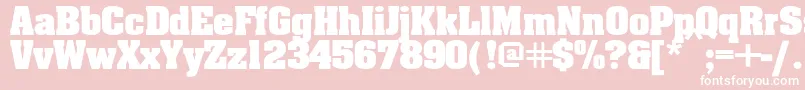 Aardvarkbold Font – White Fonts on Pink Background