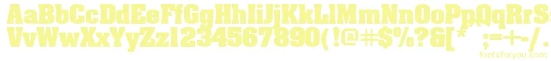 Czcionka Aardvarkbold – żółte czcionki