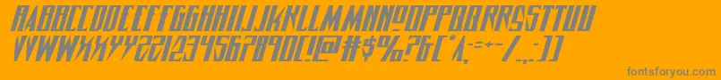 Timberwolfextraexpandital2 Font – Gray Fonts on Orange Background