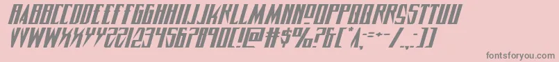 Weitere Informationen zur Timberwolfextraexpandital2-Schriftart Timberwolfextraexpandital2-Schriftart – Graue Schriften auf rosa Hintergrund