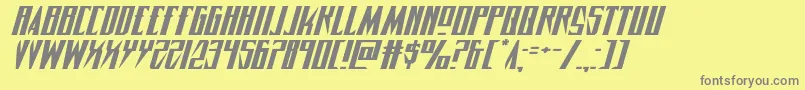 Timberwolfextraexpandital2 Font – Gray Fonts on Yellow Background