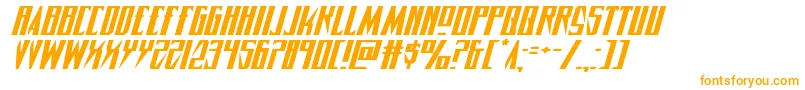 Timberwolfextraexpandital2 Font – Orange Fonts on White Background