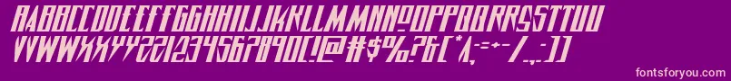 Timberwolfextraexpandital2 Font – Pink Fonts on Purple Background