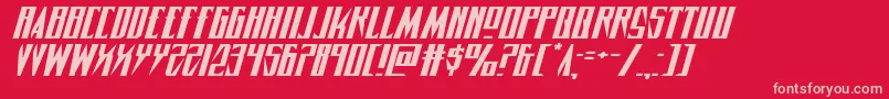 Timberwolfextraexpandital2 Font – Pink Fonts on Red Background