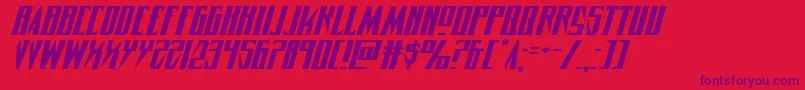Timberwolfextraexpandital2 Font – Purple Fonts on Red Background
