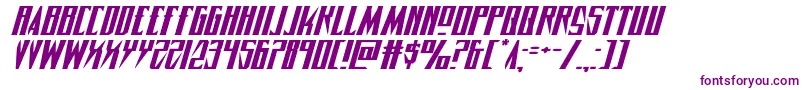 Timberwolfextraexpandital2 Font – Purple Fonts on White Background