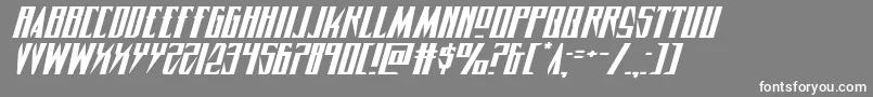 Timberwolfextraexpandital2 Font – White Fonts on Gray Background