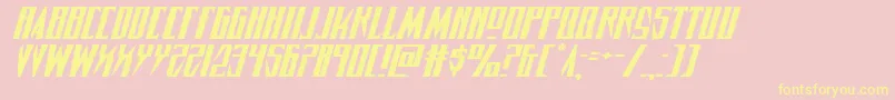 フォントTimberwolfextraexpandital2 – 黄色のフォント、ピンクの背景