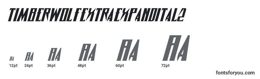 Timberwolfextraexpandital2 Font Sizes