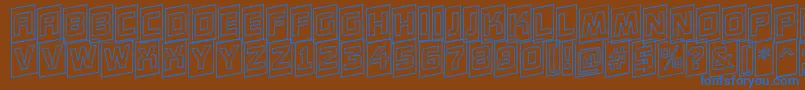 AConceptottlcmotlupnr Font – Blue Fonts on Brown Background