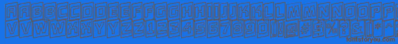 AConceptottlcmotlupnr Font – Brown Fonts on Blue Background