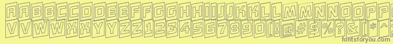 AConceptottlcmotlupnr Font – Gray Fonts on Yellow Background