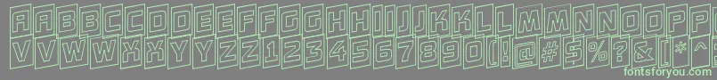 AConceptottlcmotlupnr Font – Green Fonts on Gray Background