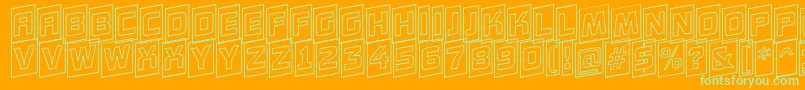 AConceptottlcmotlupnr Font – Green Fonts on Orange Background