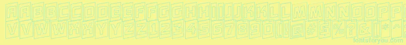 AConceptottlcmotlupnr Font – Green Fonts on Yellow Background