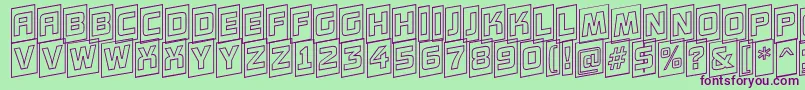 AConceptottlcmotlupnr Font – Purple Fonts on Green Background