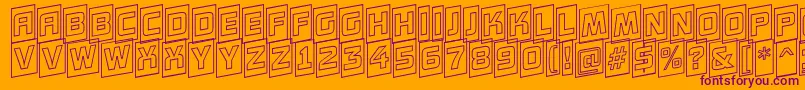AConceptottlcmotlupnr Font – Purple Fonts on Orange Background